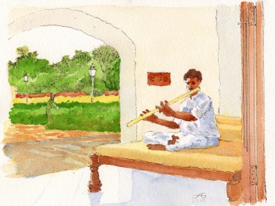 Click to see full size image of The Flute Player